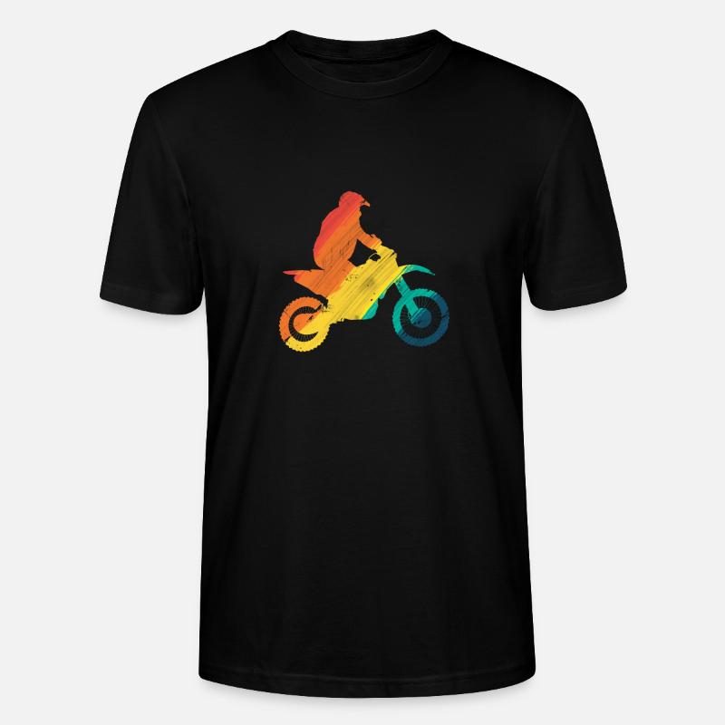 Motocross bunt Biker - Stanley/Stella Unisex Bio-T-Shirt CRAFTER - Schwarz