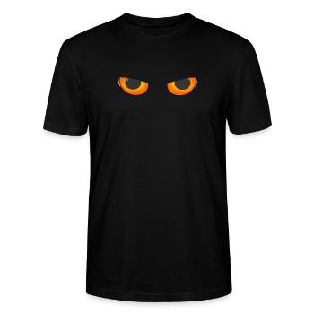 Böser Blick - Stanley/Stella Unisex Bio-T-Shirt CRAFTER - Schwarz - Vorne - Alina (178cm) & Michal (187cm)