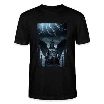 Ange gothique, pour les fans de musique gothique - T-shirt bio CRAFTER Stanley Stella Unisexe - noir - Devant - Alina (178cm) & Michal (187cm)