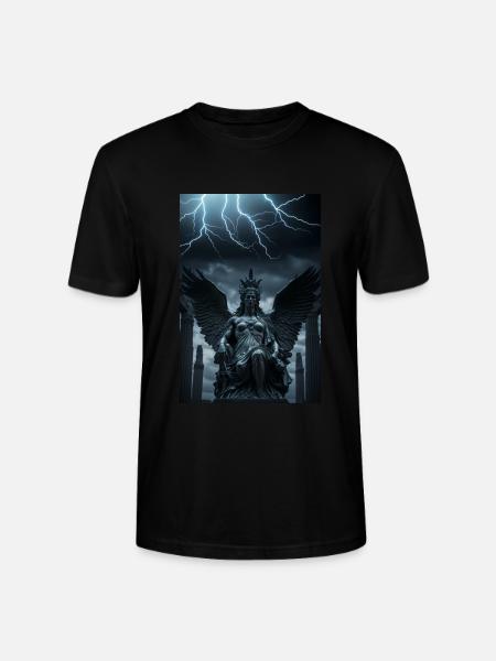Gothic engel, voor fans van gothic muziek - Stanley/Stella Uniseks bio-T-shirt CRAFTER - zwart