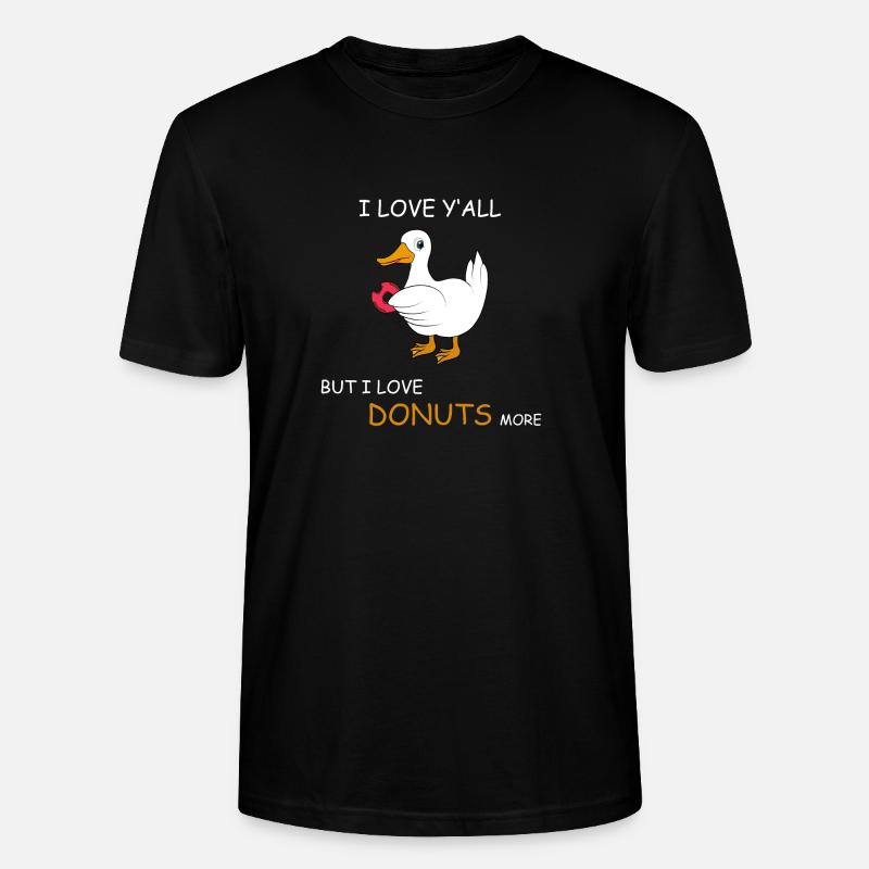 Canard avec beignet disant - T-shirt bio CRAFTER Stanley Stella Unisexe - noir