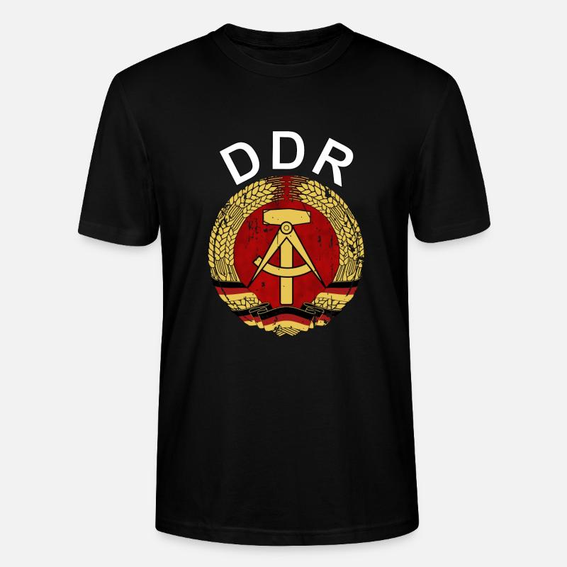 DDR Logo Retro - Stanley/Stella Unisex Bio-T-Shirt CRAFTER - Schwarz