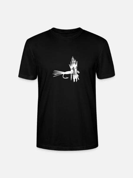 Fly fishermen fishing - Stanley/Stella CRAFTER Unisex Organic T-Shirt - black