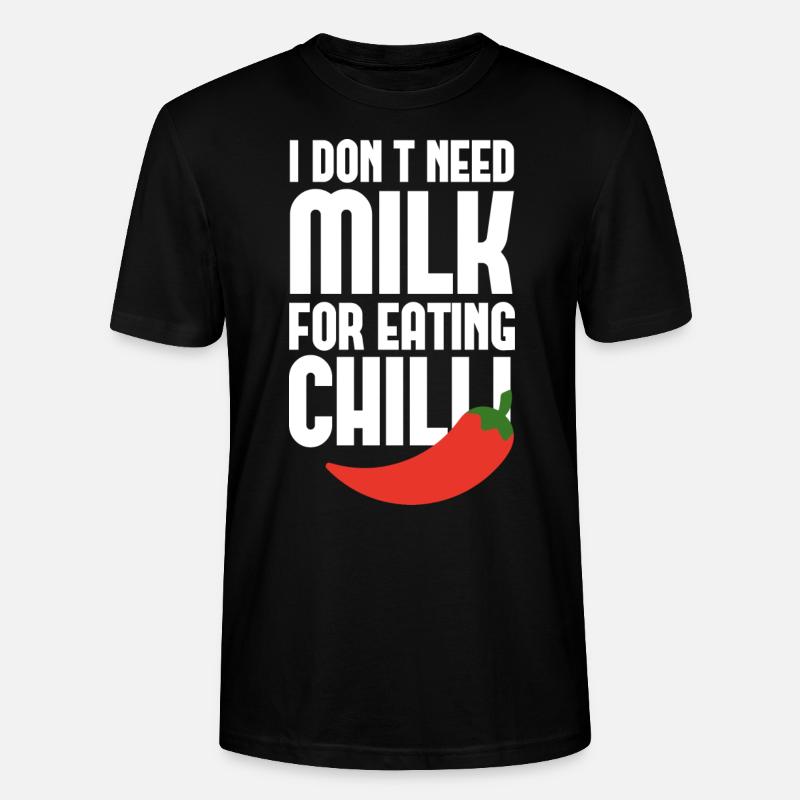 Milch vs Chili - Stanley/Stella Unisex Bio-T-Shirt CRAFTER - Schwarz