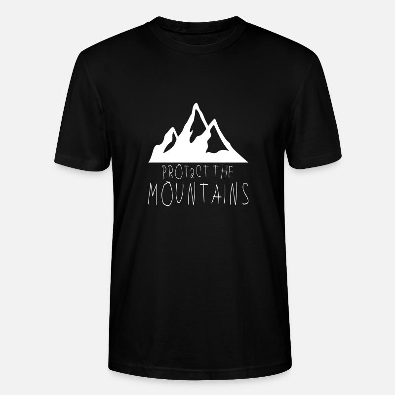 PROTaCT THE MOUNTAINS - Stanley/Stella CRAFTER Unisex Organic T-Shirt - black