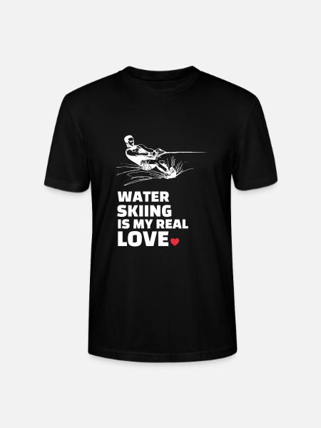 I love water skiing - Stanley/Stella CRAFTER Unisex Organic T-Shirt - black