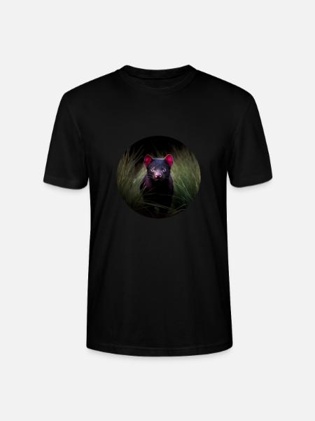 Lurking Tasmanian Devil - Stanley/Stella CRAFTER Unisex Organic T-Shirt - black