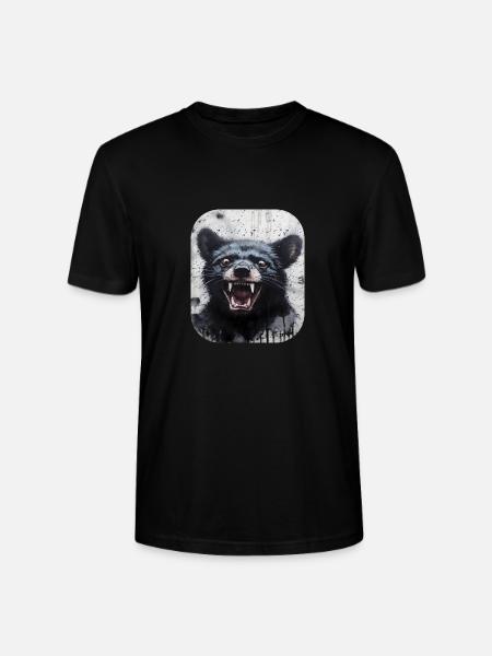 Laughing Tasmanian Devil - Stanley/Stella CRAFTER Unisex Organic T-Shirt - black