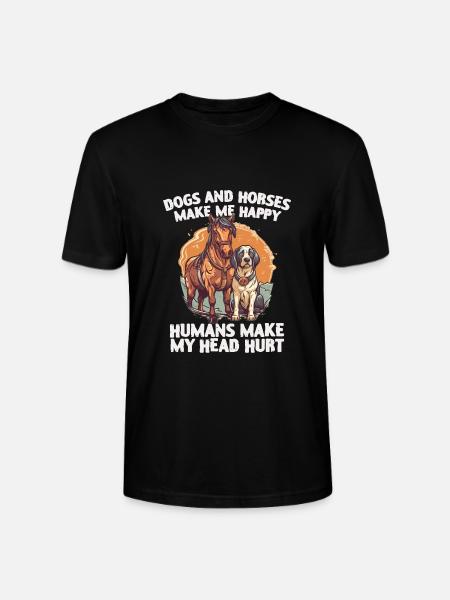 Hunden Und Pferden - Stanley/Stella Unisex Bio-T-Shirt CRAFTER - Schwarz
