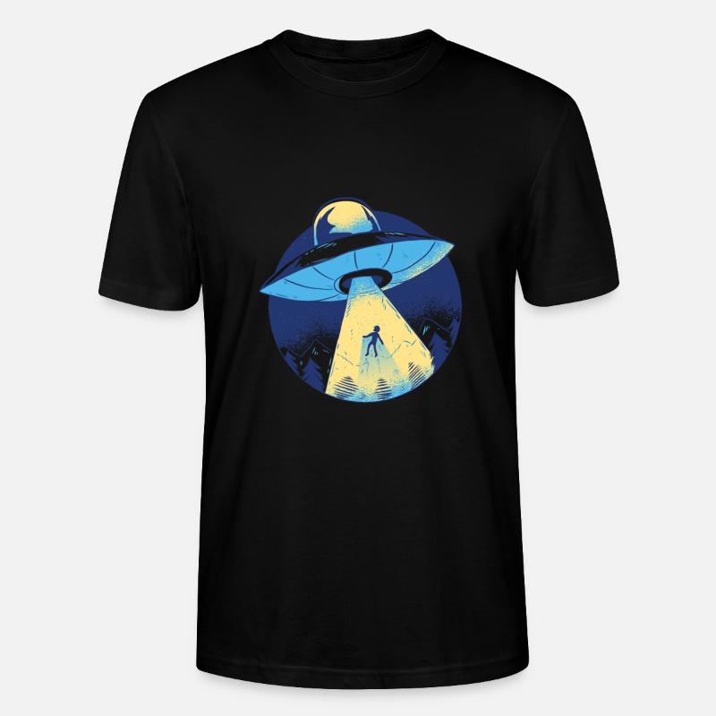 Alien Ufo Raumschiff - Stanley/Stella Unisex Bio-T-Shirt CRAFTER - Schwarz
