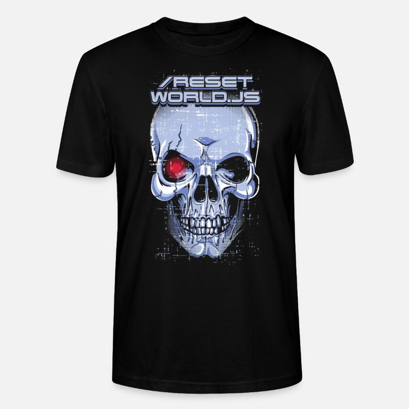 réinitialiser le monde JS - T-shirt bio CRAFTER Stanley Stella Unisexe - noir