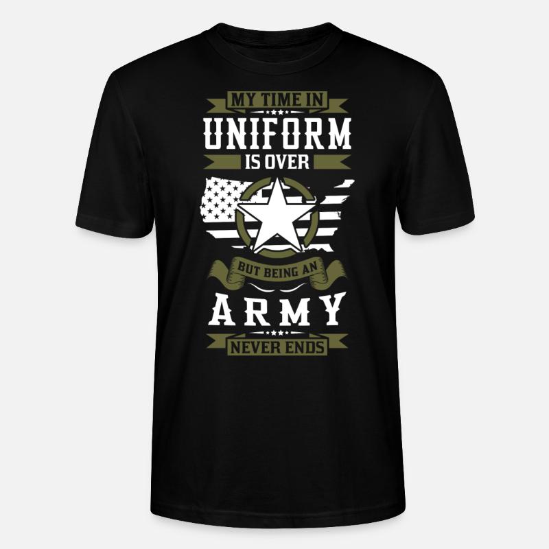 Die Armee endet nie - Stanley/Stella Unisex Bio-T-Shirt CRAFTER - Schwarz
