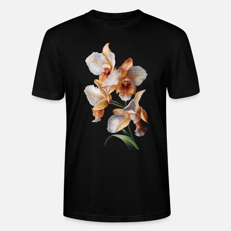 Orchidee - Stanley/Stella Unisex Bio-T-Shirt CRAFTER - Schwarz