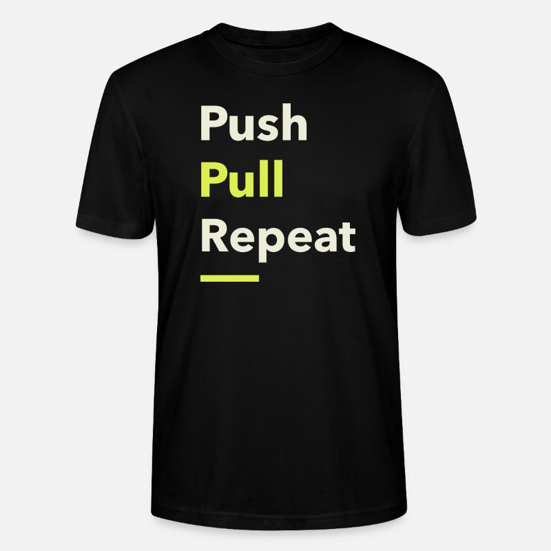Push-Pull-Wiederholung - Stanley/Stella Unisex Bio-T-Shirt CRAFTER - Schwarz