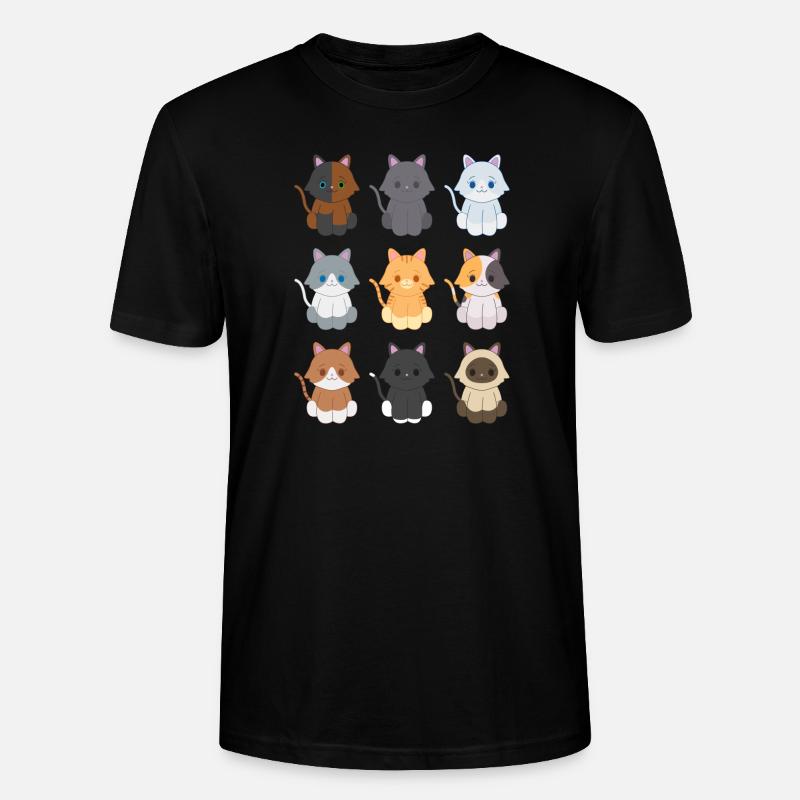 9 kleine Kätzchen - Stanley/Stella Unisex Bio-T-Shirt CRAFTER - Schwarz