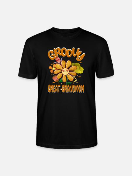 Groovy Great-Grandmom Family Matching Vintage - Stanley/Stella CRAFTER Unisex Organic T-Shirt - black