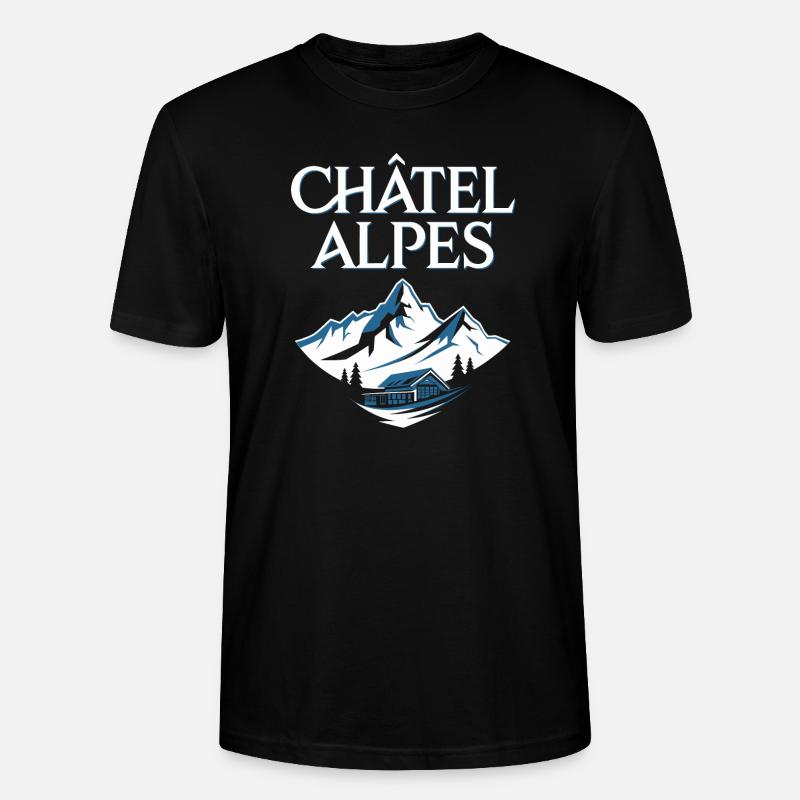 Châtel - Alpes - T-shirt bio CRAFTER Stanley Stella Unisexe - noir