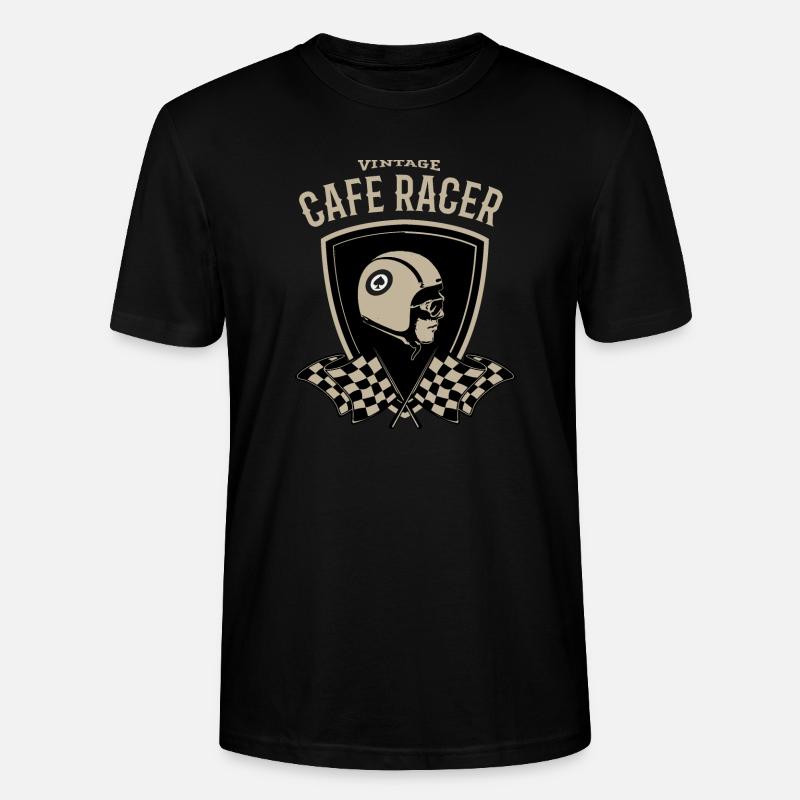 Cafe Racer Logo - Stanley/Stella Unisex Bio-T-Shirt CRAFTER - Schwarz