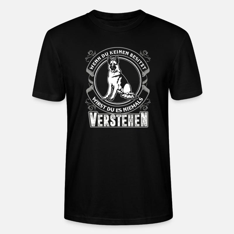Deutscher Schäferhund - Stanley/Stella Unisex Bio-T-Shirt CRAFTER - Schwarz