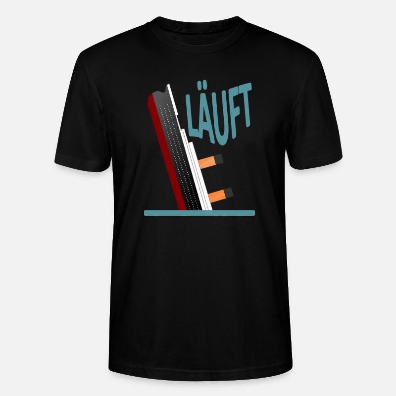 Läuft-Titanic-Version 2 - Stanley/Stella Unisex Bio-T-Shirt CRAFTER - Schwarz
