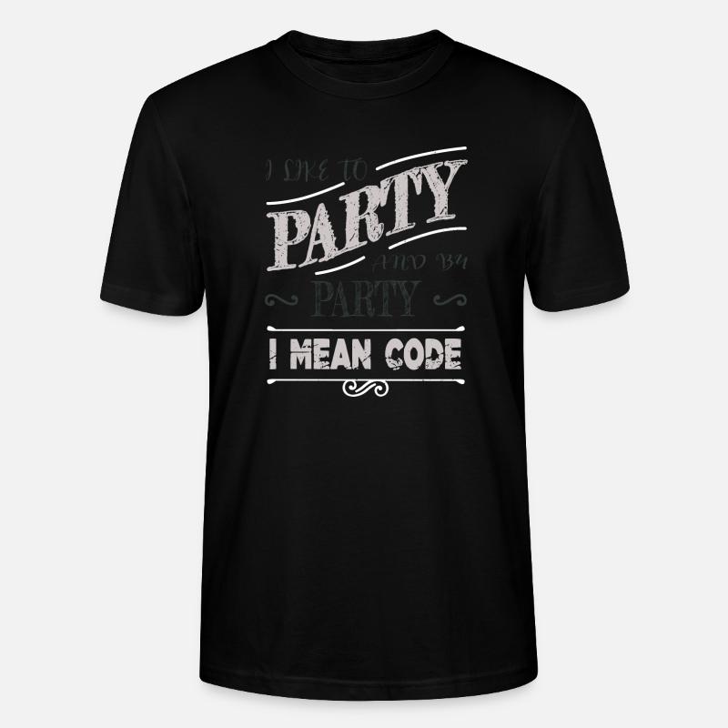 computer programming quote statement - Stanley/Stella Unisex Bio-T-Shirt CRAFTER - Schwarz