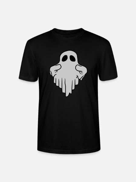 Funny Floating Ghost Comic - Stanley/Stella CRAFTER Unisex Organic T-Shirt - black