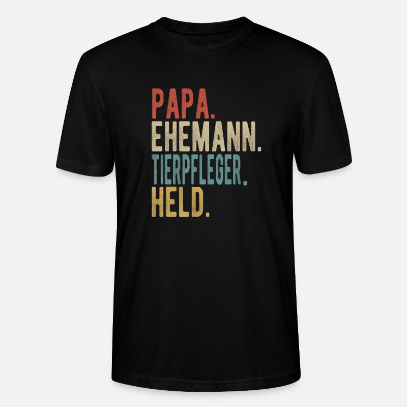 Tierpfleger Papa Ehemann Held - Stanley/Stella Unisex Bio-T-Shirt CRAFTER - Schwarz