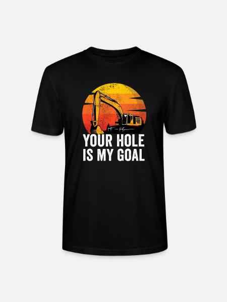 Excavator Construction Worker - Stanley/Stella CRAFTER Unisex Organic T-Shirt - black