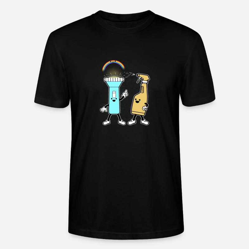 Flashlight rainbow - Stanley/Stella CRAFTER Unisex Organic T-Shirt - black