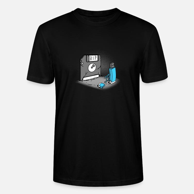 USB floppy disk retro - Stanley/Stella CRAFTER Unisex Organic T-Shirt - black