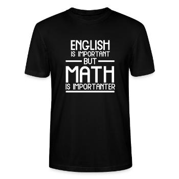 Cadeau pour professeur de mathématiques ou professeur de mathématiques - T-shirt bio CRAFTER Stanley Stella Unisexe - noir - Devant - Alina (178cm) & Michal (187cm)