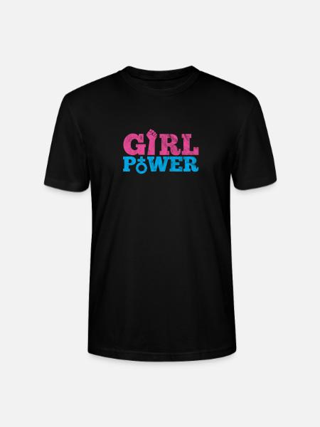 Women Power Girl Feminism Shirt - Stanley/Stella CRAFTER Unisex Organic T-Shirt - black