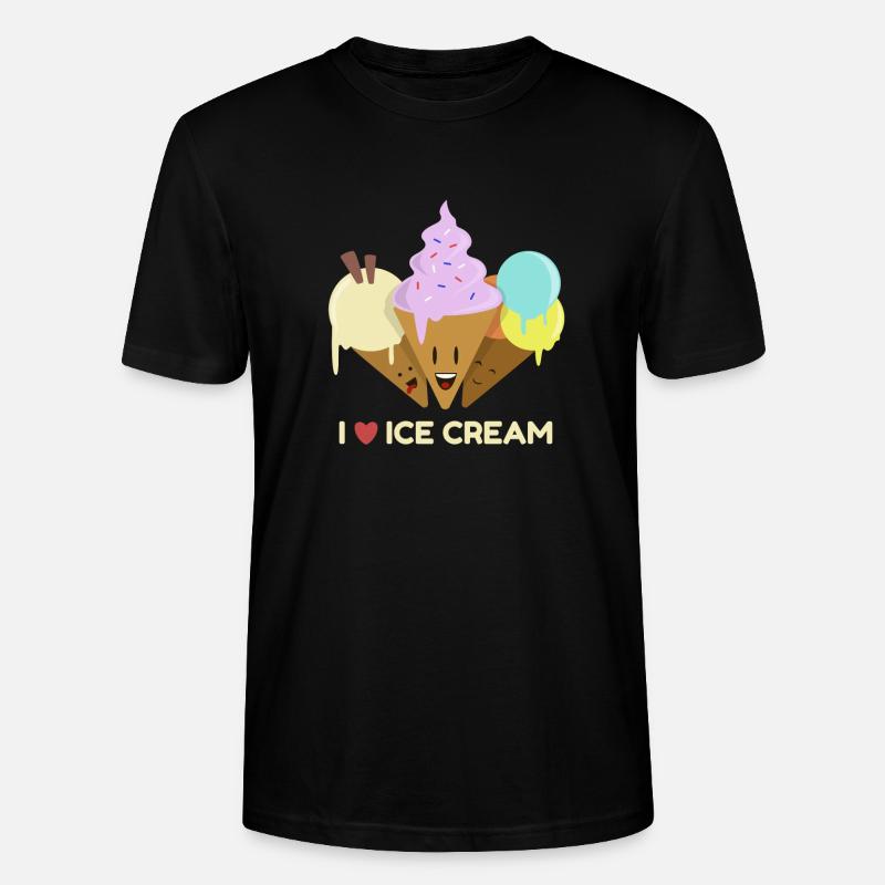 Ich liebe Eis - Stanley/Stella Unisex Bio-T-Shirt CRAFTER - Schwarz