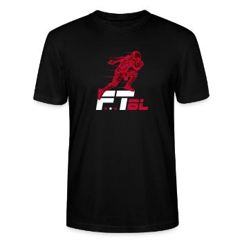 Football américain Touchdown anniversaire cadeau - T-shirt bio CRAFTER Stanley Stella Unisexe - noir - Devant - Alina (178cm) & Michal (187cm)