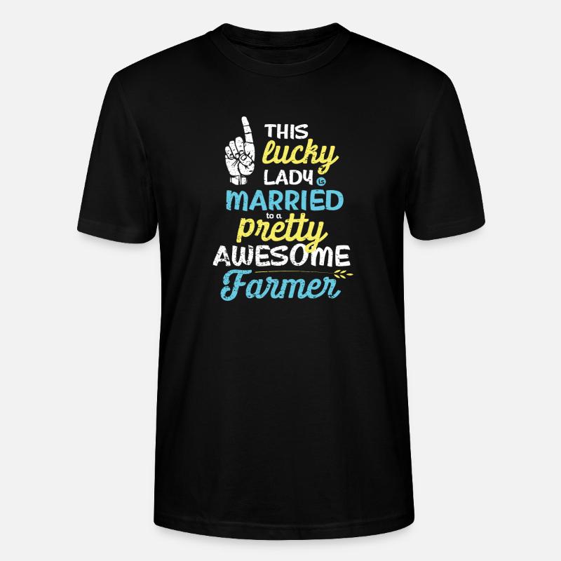 Pretty awesome Farmer - Stanley/Stella Unisex Bio-T-Shirt CRAFTER - Schwarz