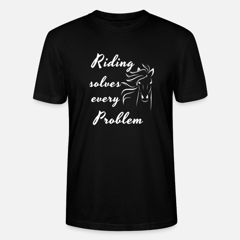 Pferd - Stanley/Stella Unisex Bio-T-Shirt CRAFTER - Schwarz
