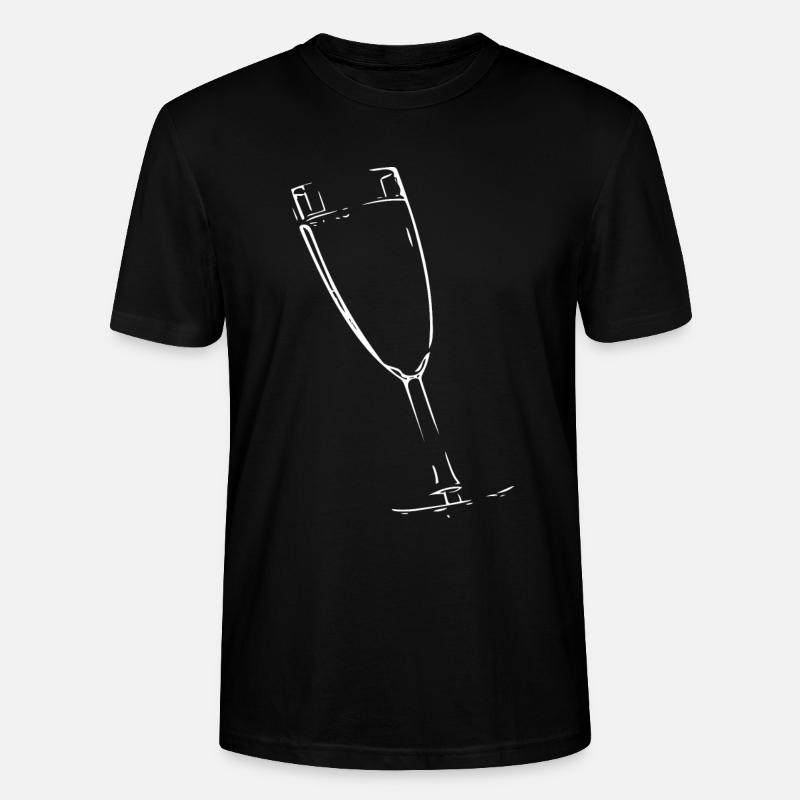 Abstract glass / line / white / pattern - Stanley/Stella CRAFTER Unisex Organic T-Shirt - black