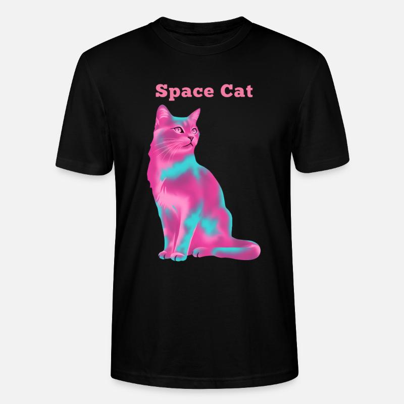 Chat de l’espace - T-shirt bio CRAFTER Stanley Stella Unisexe - noir