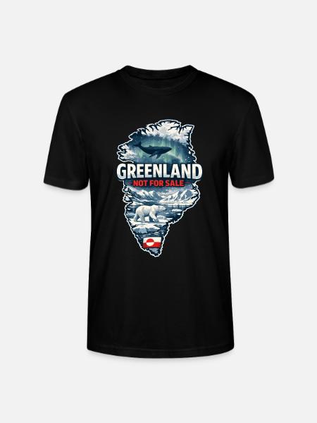 Grønland, Danmark, USA, isdyr, hvalbjørn, sjov - Stanley Stella CRAFTER unisex økologisk-T-shirt - sort