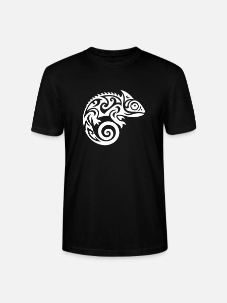 Tatouage mignon petit bébé caméléon - T-shirt bio CRAFTER Stanley Stella Unisexe - noir