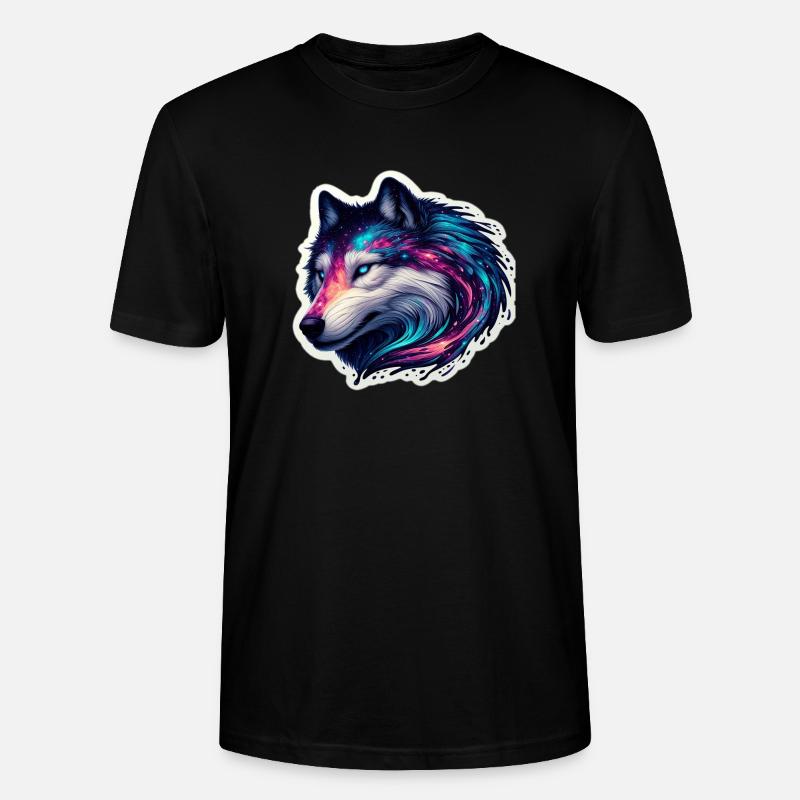 Celestial Canis lupus - Stanley/Stella Unisex Bio-T-Shirt CRAFTER - Schwarz