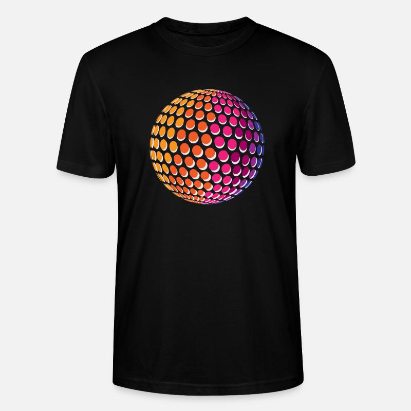 Dotted Rainbow Sphere - Stanley/Stella Unisex Bio-T-Shirt CRAFTER - Schwarz