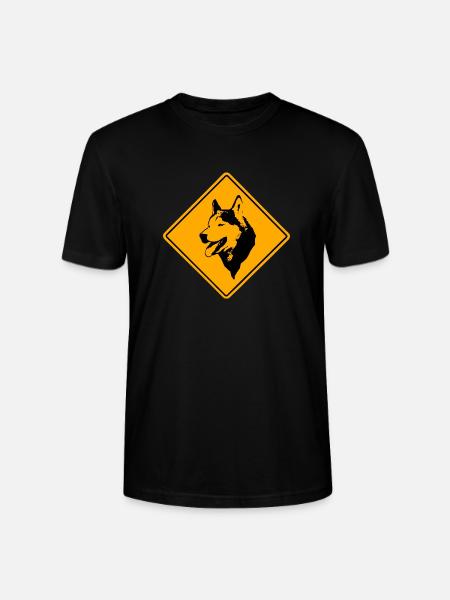 Husky Road Sign - Stanley/Stella Unisex Bio-T-Shirt CRAFTER - Schwarz