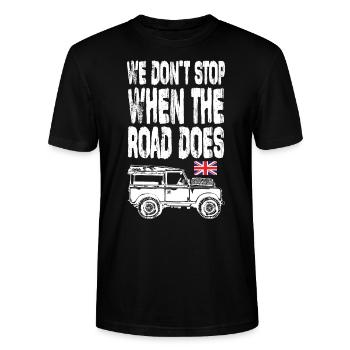 Landy Rover Offroad Defender - Stanley/Stella Unisex Bio-T-Shirt CRAFTER - Schwarz - Vorne - Alina (178cm) & Michal (187cm)