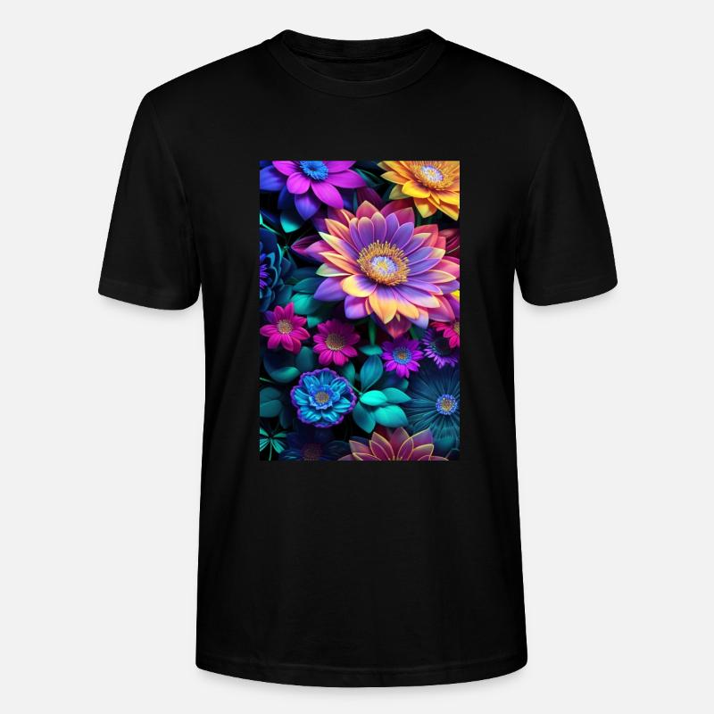 Blumen 133 - Stanley/Stella Unisex Bio-T-Shirt CRAFTER - Schwarz