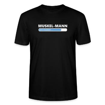 Installiere Muskel Mann (1221C) - Stanley/Stella Unisex Bio-T-Shirt CRAFTER - Schwarz - Vorne - Alina (178cm) & Michal (187cm)