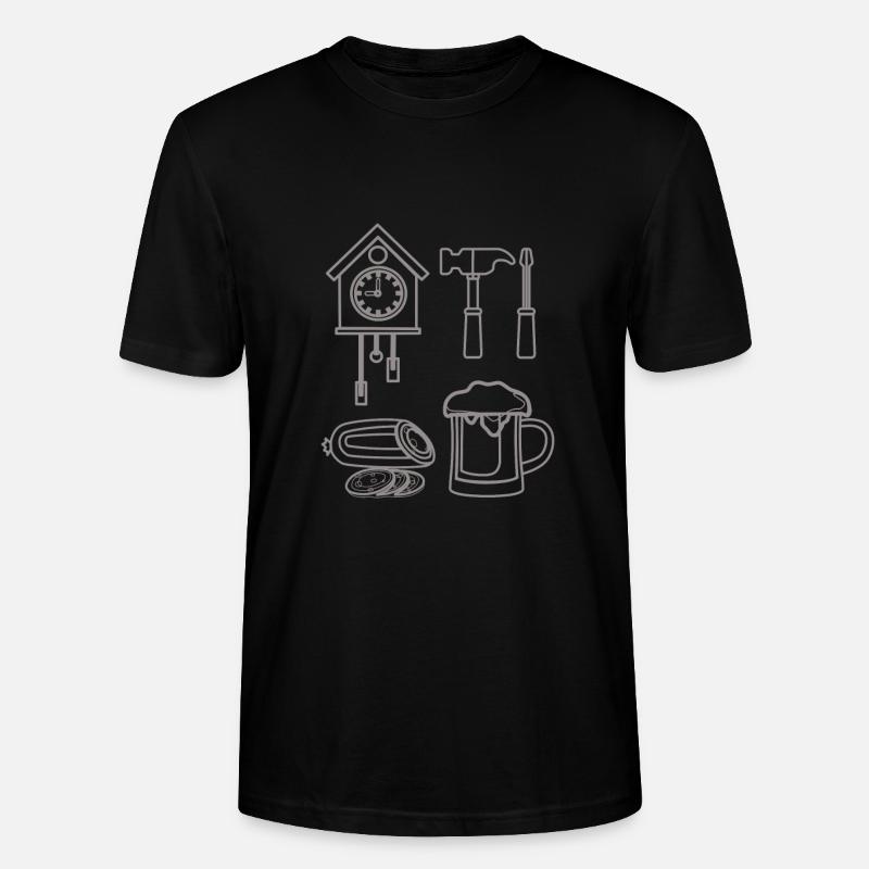 German grey - Stanley/Stella Unisex Bio-T-Shirt CRAFTER - Schwarz