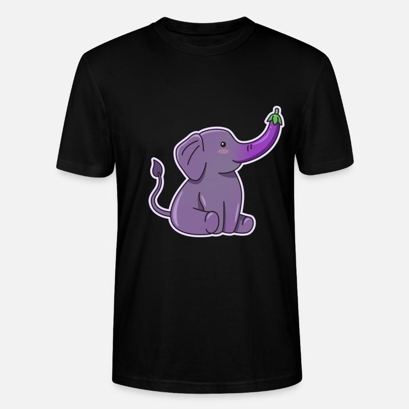 conception d’aubergine éléphant pour - T-shirt bio CRAFTER Stanley Stella Unisexe - noir