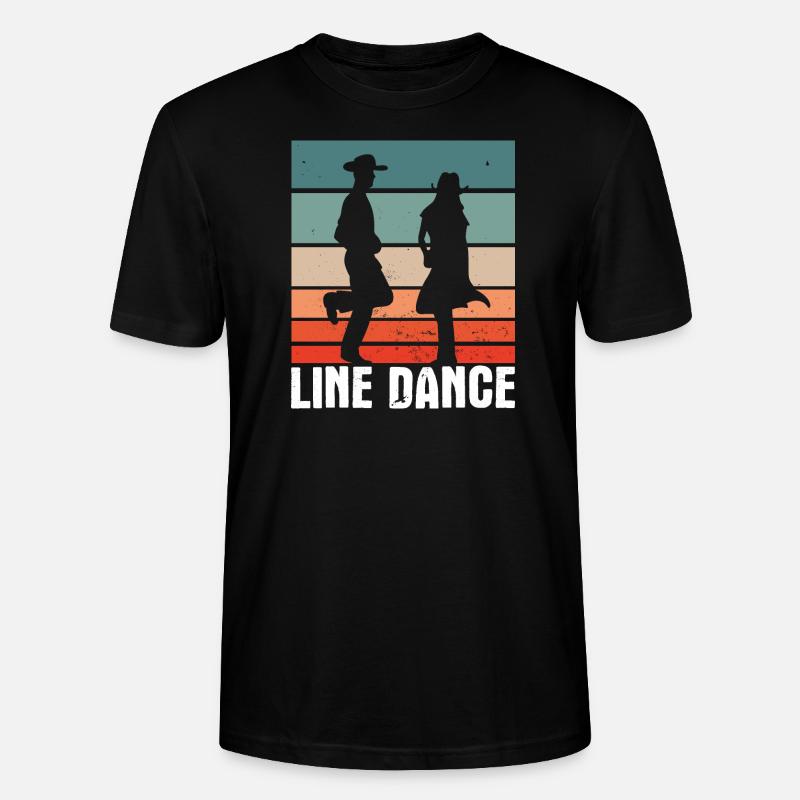 Line Dance Linedance Motif - T-shirt bio CRAFTER Stanley Stella Unisexe - noir