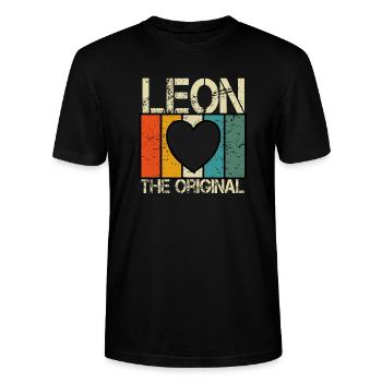 Leon - Stanley/Stella CRAFTER Unisex Organic T-Shirt - black - Front - Alina (178cm) & Michal (187cm)
